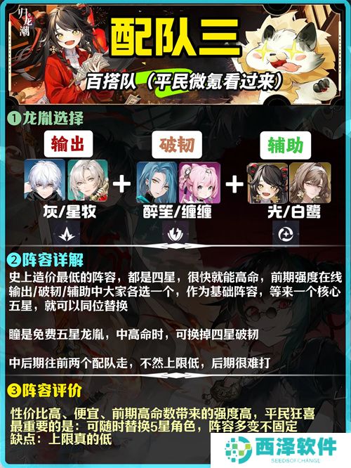 归龙潮新手强力阵容搭配全攻略