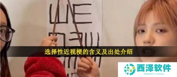 选择性近视梗的含义及出处介绍