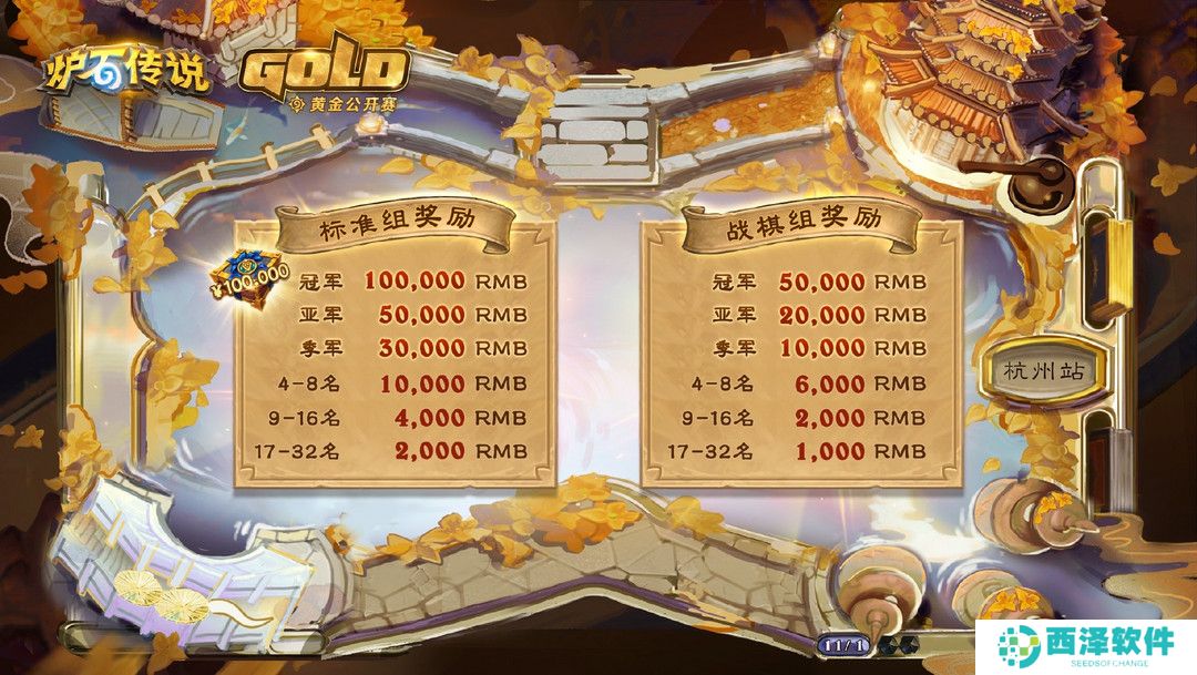 炉石黄金公开赛奖励