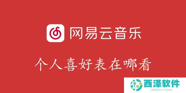 网易云音乐个人喜好表在哪看