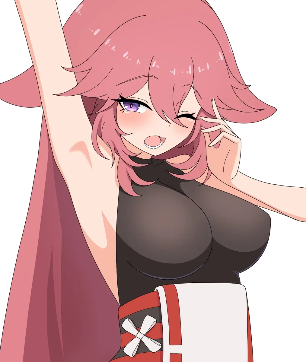 八重神子裸妆跳舞图片,原神八重神子MMD视频是怎么做的