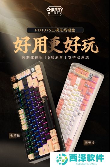 CHERRY客制化键盘PIXIU75上市 为年轻创客定义新玩法