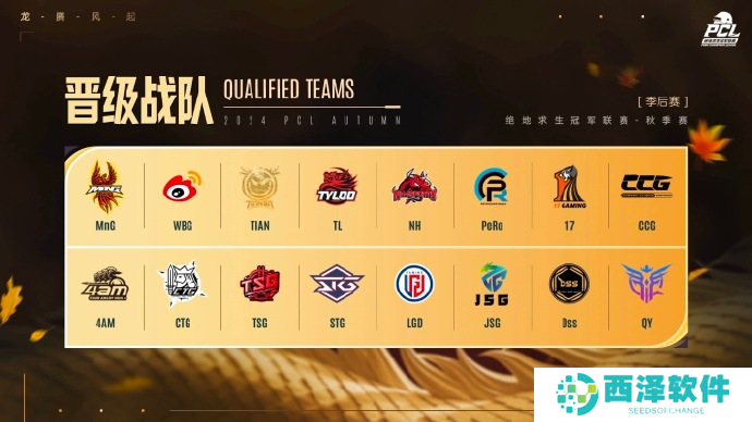 PUBG PCL2024秋季赛16强名单出炉，总冠军之夜谁能夺冠？